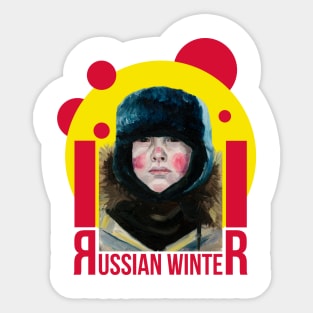 Russian winter Sticker